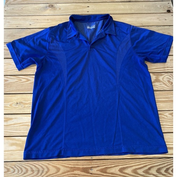 Under Armour Polo Golf Shirt Size Large Men’s Blue Short Sleeve - Picture 1 of 5